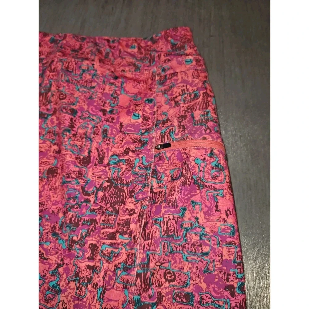 Royal Robbins Woman's XL Trim Fit Skort Pink Print Outdoor Hiking & Golfing